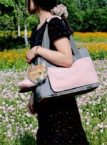 SMILE TIME  吐舌仔 貓咪包 灰黃色/灰粉色：圖片 2